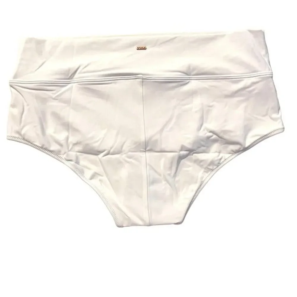 Pink Victoria's Secret NWT Sz XXL White High Waist Full Coverage Bikini Bottom